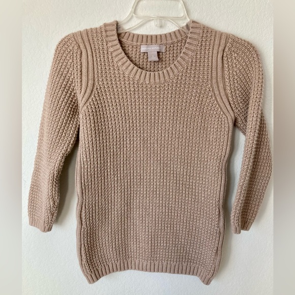 Banana Republic cream beige cashmere wool blend pull over sweater | 3/4 sleeves - Picture 1 of 4